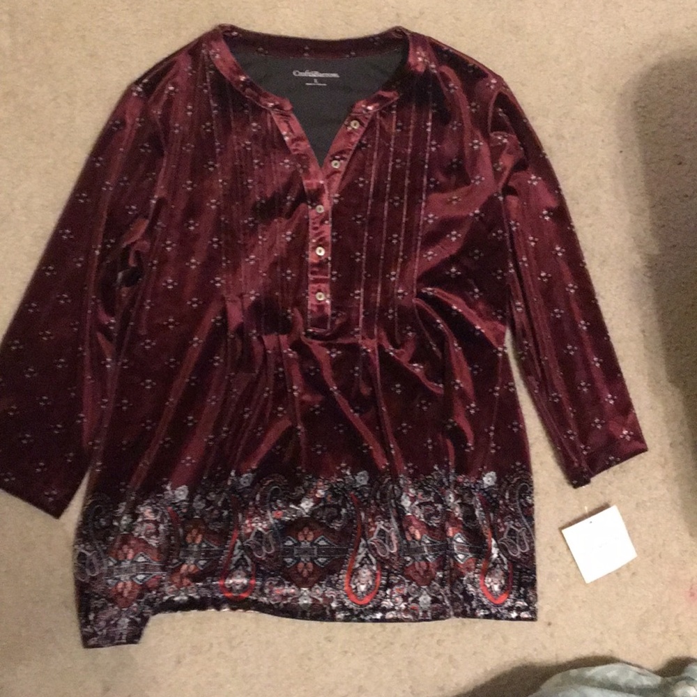 Croft&Barrow Women’s velour top